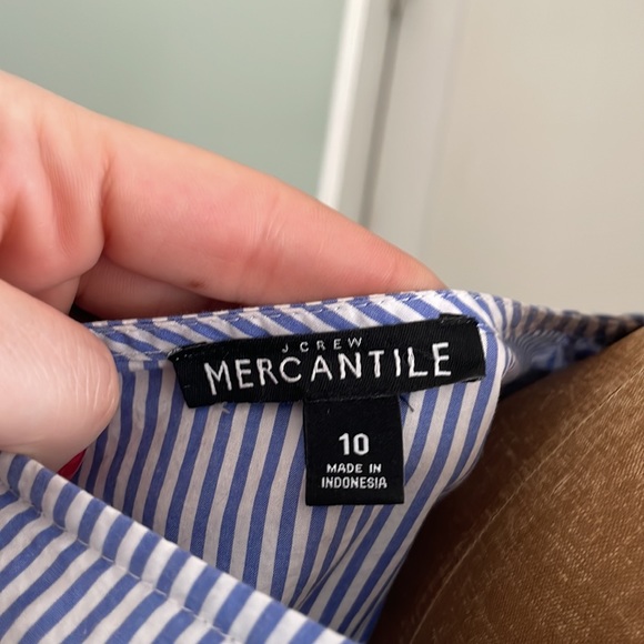J Crew Mercantile Blue/White Stripe Flutter Sleeve Blouse 10 - Picture 3 of 3